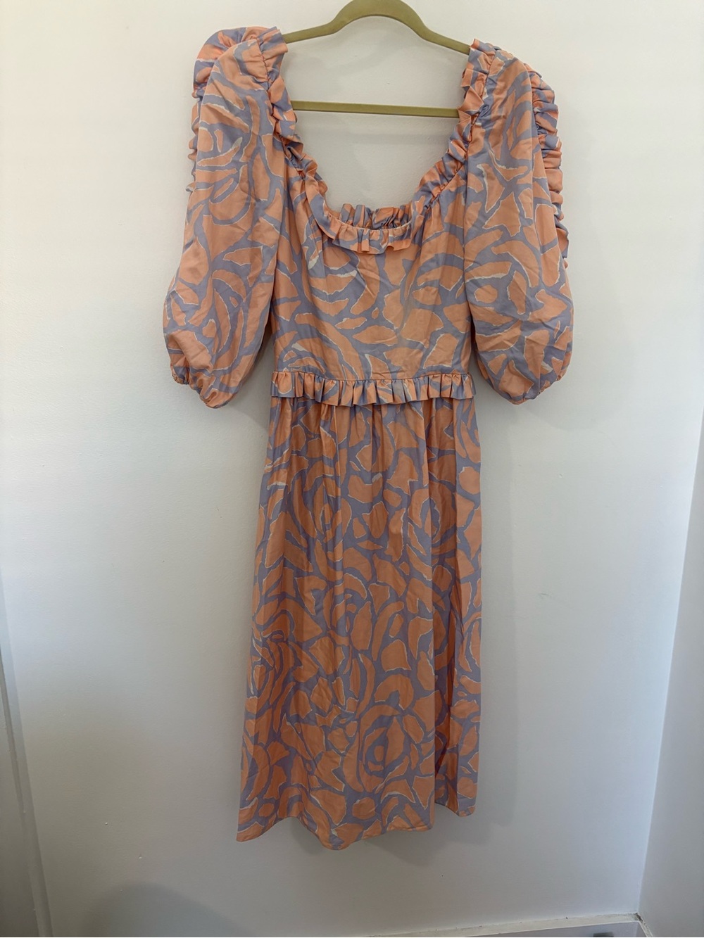Diane Dickinson for Gentillesse vintage cotton puff sleeve midi dress